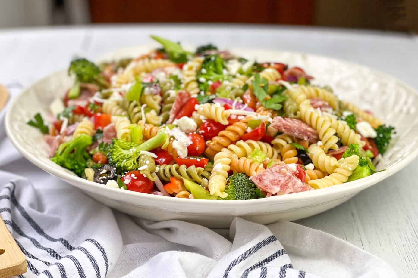 summer pasta salad bowl